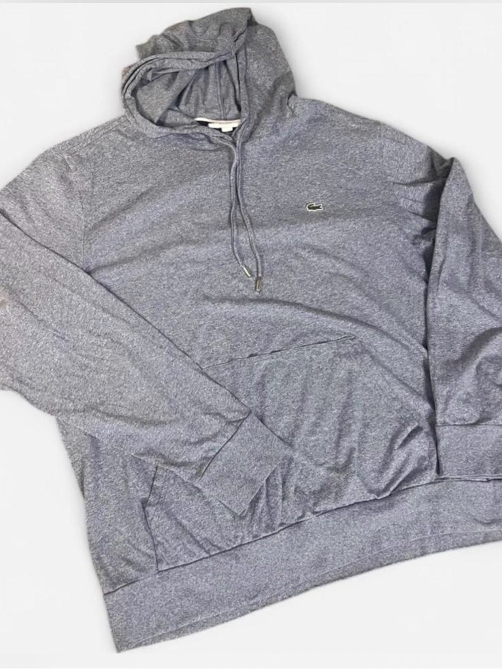 Lacoste Heather Gray Regular Fit Hoodie embroider logo Size XXL